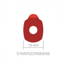 Red Select Blocking Pad, 15mm, 1000 pc/rl